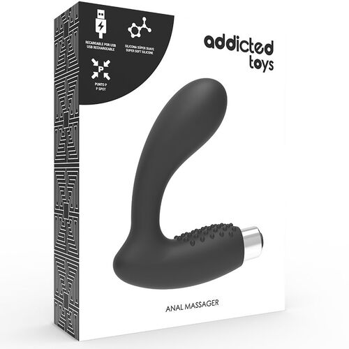 ADDICTED TOYS VIBRADOR PROSTTICO RECARGABLE MODEL 5 - NEGRO