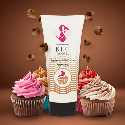 KIK TRAVEL - GEL DESLIZANTE SABOR A TARTA AMERICANA CUPCAKE 50 ML