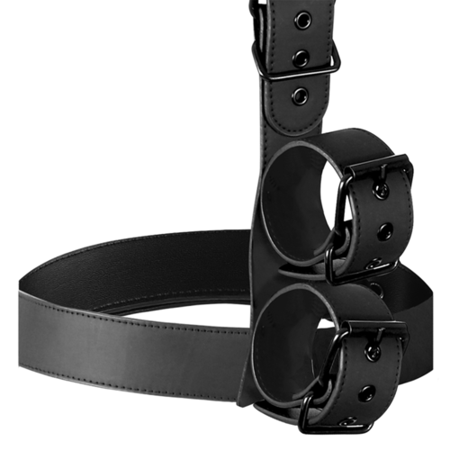 FETISH SUBMISSIVE BONDAGE - CONJUNTO DE SUJECIN PARA EL CUERPO DE CUELLO Y MUEQUERAS