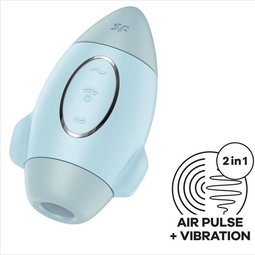 SATISFYER - MISSION CONTROL AZUL VIBRADOR PEQUEO DE DOBLE IMPULSO