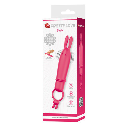 PRETTY LOVE - DELIA VIBRADOR RABBIT CON ANILLO DE SUJECIÓN