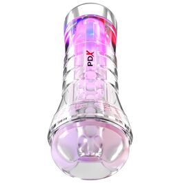 PDX ELITE - MASTURBADOR TRANSPARENTE VIEWTUBE XXL LED STROKER 27.3 CM