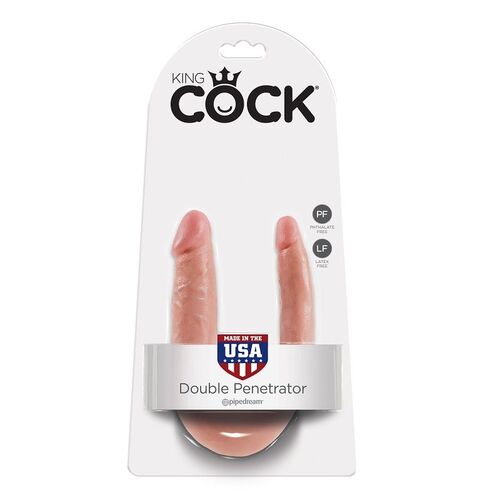 KING COCK DILDO DOBLE PENETRACIN 12.7CM NATURAL