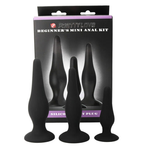 PRETTY BOTTOM - KIT INICIACION ANAL PLUGS SILICONA