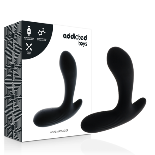 ADDICTED TOYS ANAL MASSAGER BLACK VIBRATION