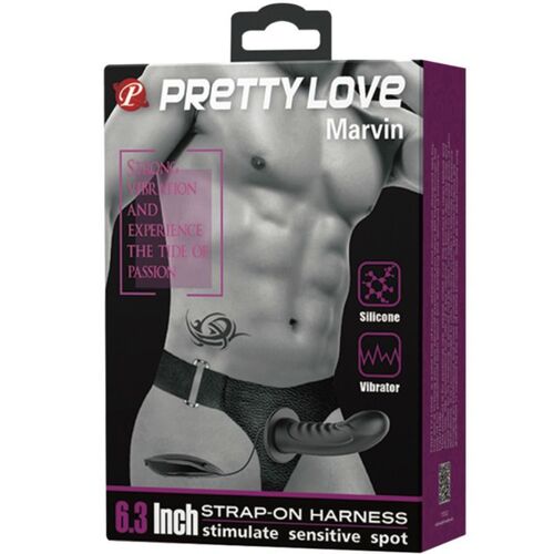 PRETTY LOVE - MARVIN STRAP ON CON VIBRACION Y DILDO HUECO