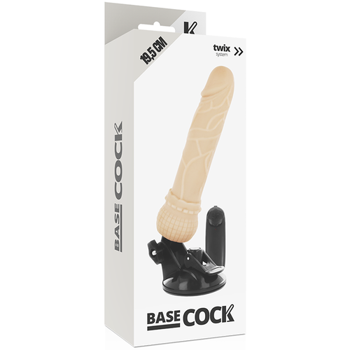 BASECOCK - VIBRADOR REALISTICO CONTROL REMOTO NATURAL 19.5 CM