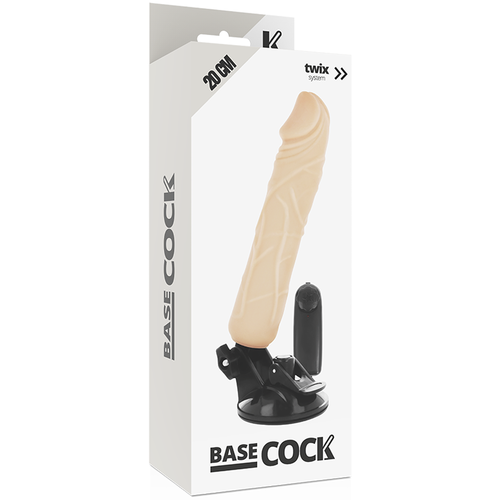 BASECOCK - VIBRADOR REALISTICO CONTROL REMOTO NATURAL 20 CM