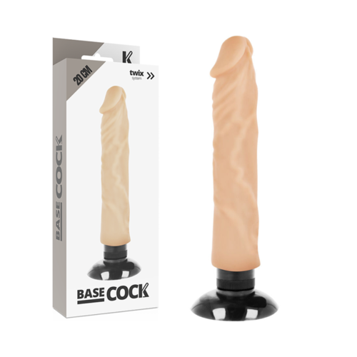 BASECOCK - VIBRADOR REALISTICO 2-1 NATURAL 20 CM