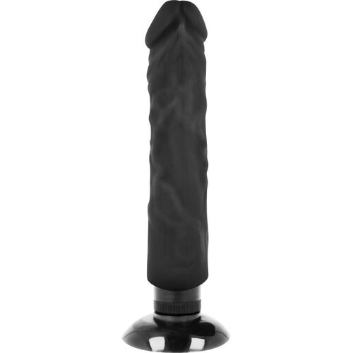 BASECOCK - VIBRADOR REALISTICO 2-1 NATURAL NEGRO 20 CM