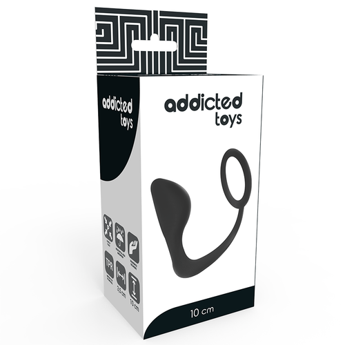 ADDICTED TOYS - PLUG ANAL CON ANILLO PENE NEGRO