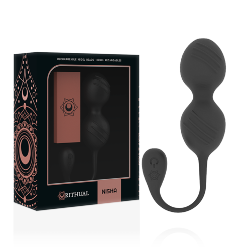 RITHUAL - NISHA BOLAS KEGEL RECARGABLES VIBRADORAS NEGRO