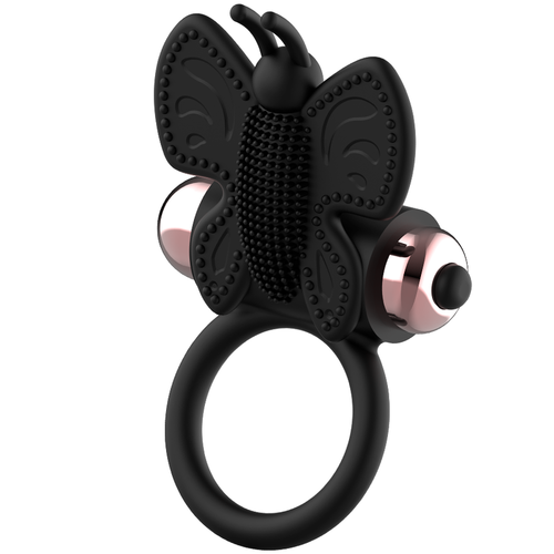 COQUETTE CHIC DESIRE COCK RING BUTTERFLY ANILLO VIBRADOR NEGRO / GOLD