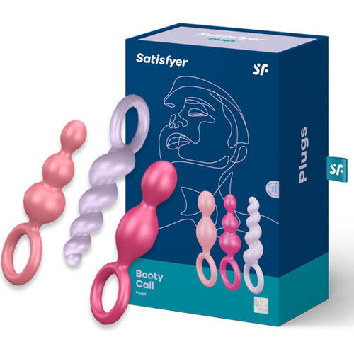 SATISFYER ANAL PLUGS SET 3PCS TRICOLOR