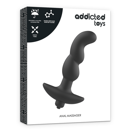 ADDICTED TOYS  MASAJEADOR ANAL CON VIBRACIN NEGRO MODELO 2