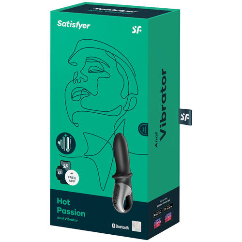 SATISFYER HOT PASSION VIBRADOR ANAL APP - NEGRO