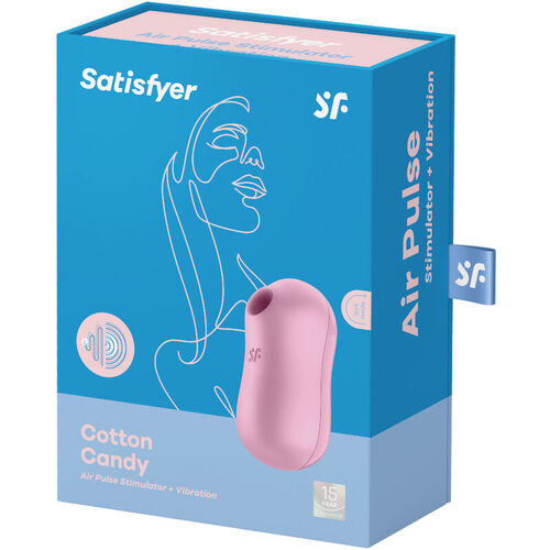 SATISFYER COTTON CANDY ESTIMULADOR Y VIBRADOR - LILA