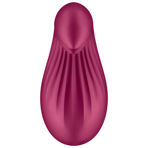 SATISFYER DIPPING DELIGHT VIBRADOR LAY-ON - ROJO