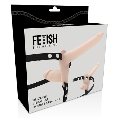 FETISH SUBMISSIVE HARNESS - DOBLE PENETRACIN VIBRADOR FLESH UP