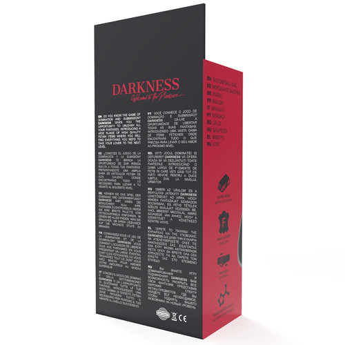 DARKNESS - MORDAZA  SILICONA NEGRO