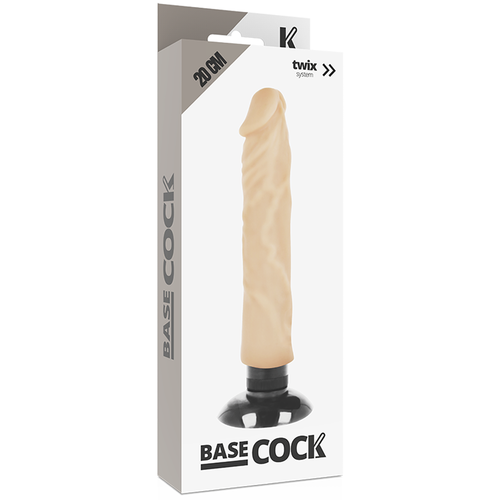 BASECOCK - VIBRADOR REALISTICO 2-1 NATURAL 20 CM